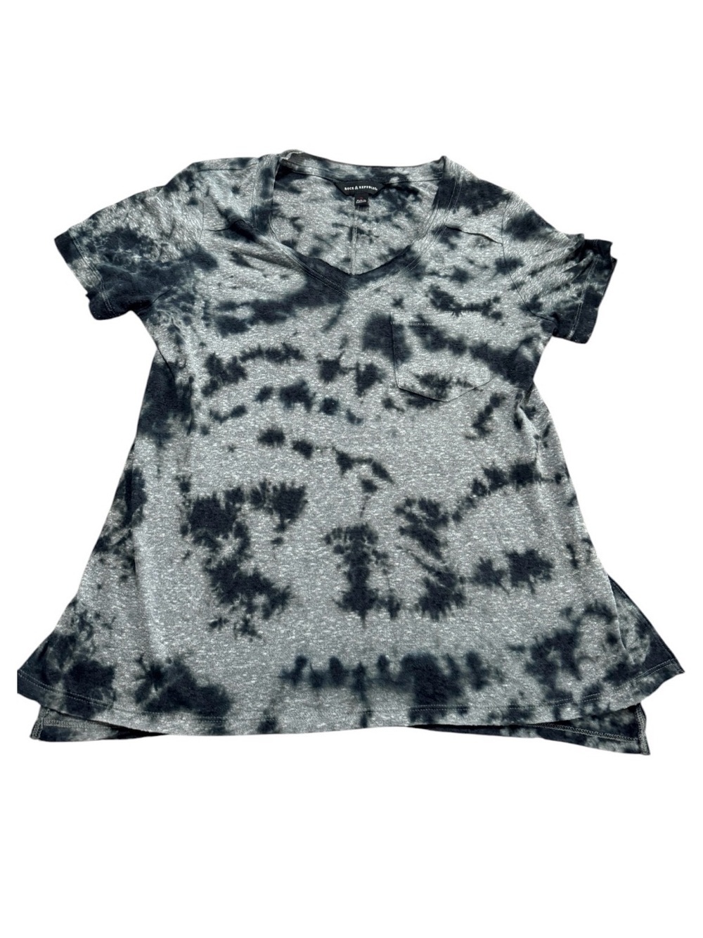 Rock & Republic Soft Tie-Dye Pocket Tee Size Small Acid Wash Grunge Whimsygoth